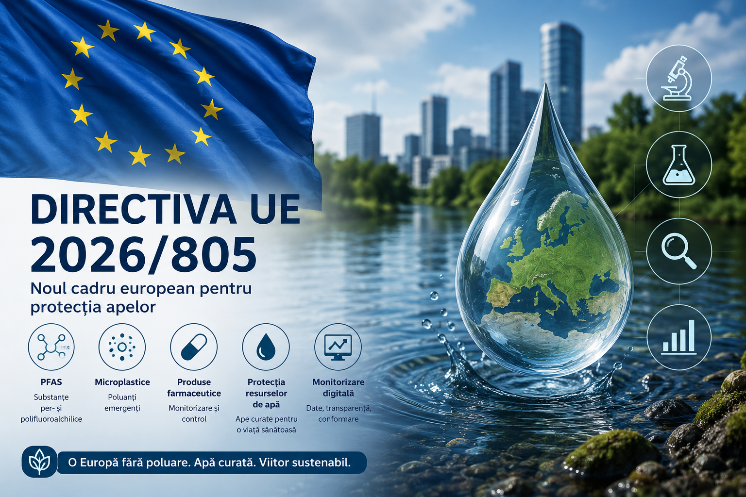 Directiva UE 2026/805 privind PFAS, microplasticele și protecția resurselor de apă